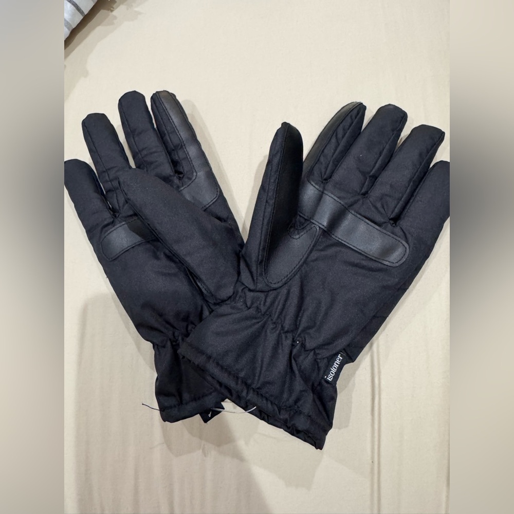 Isotonor Black Quilted Winter Gloves - Picture 2 of 3